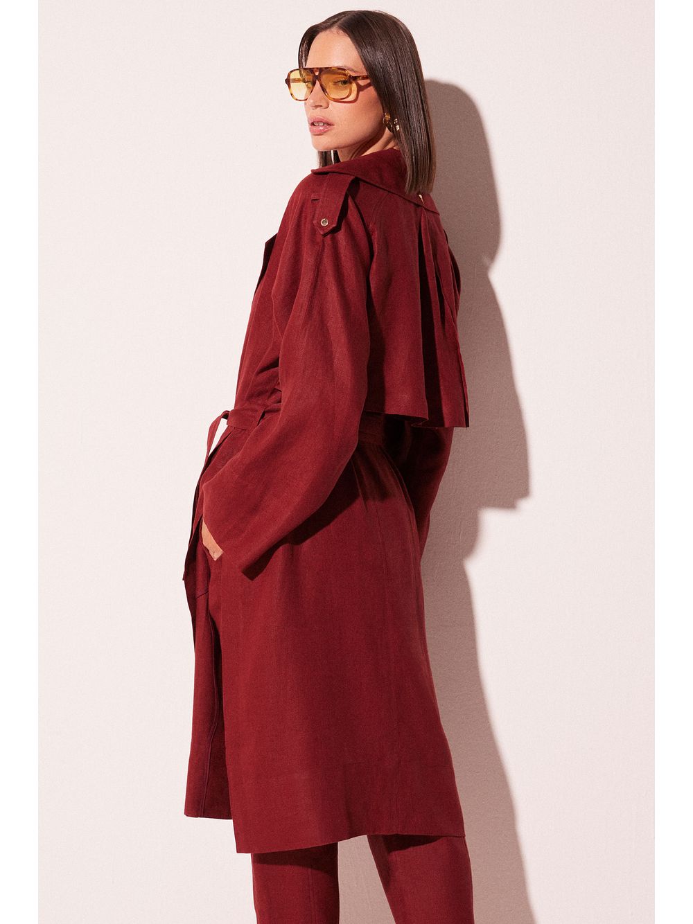 Água de Coco — Jaqueta Longa Reflexo Vermelho