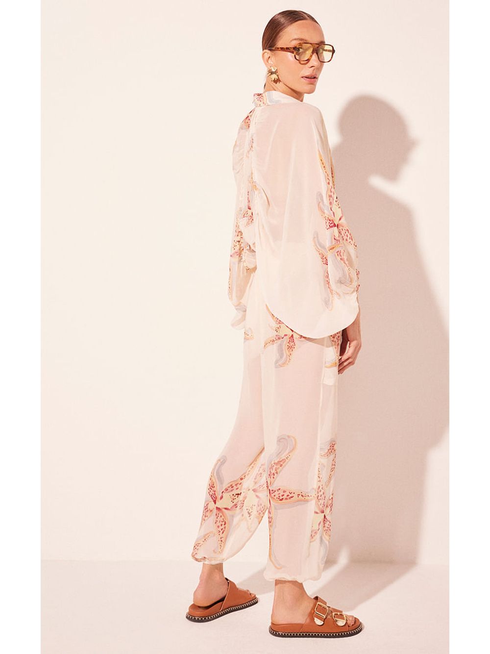 Água de Coco — Calça Baggy Orquídeas