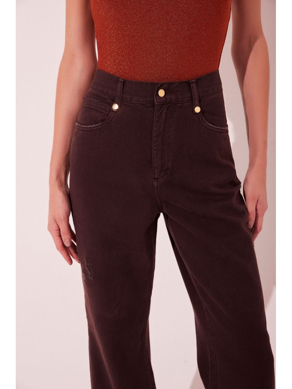 Água de Coco — Calça Flare Anis