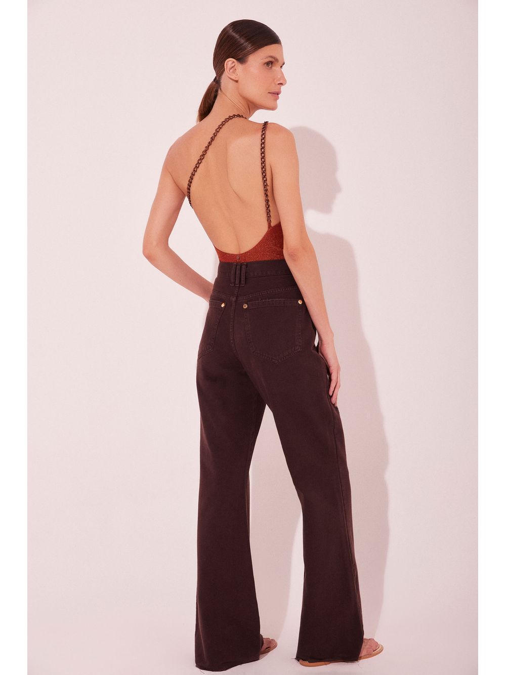 Água de Coco — Calça Flare Anis