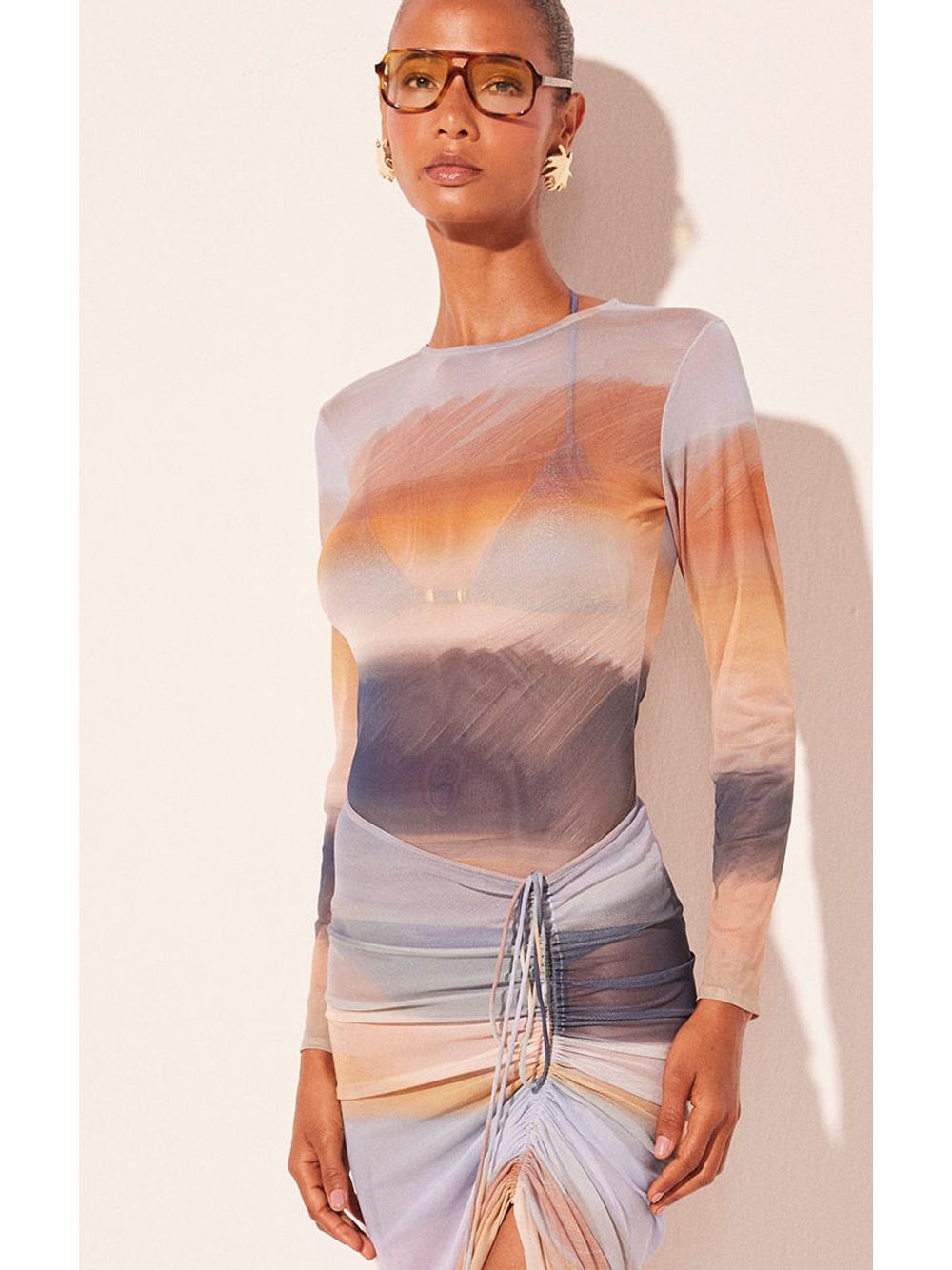 Água de Coco — Blusa Manga Longa Barcos Degradê