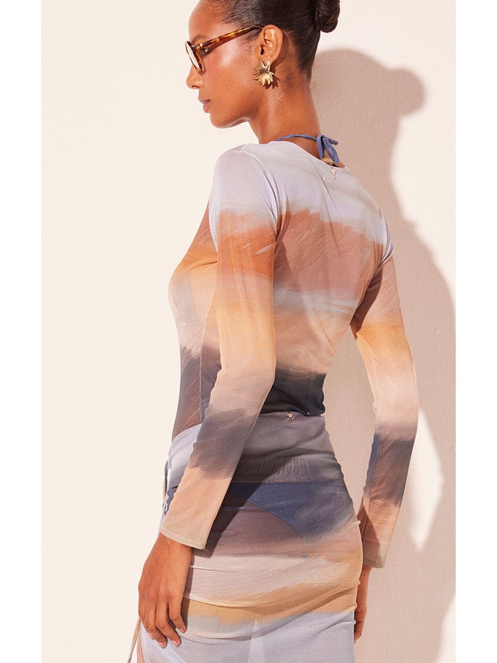 Água de Coco — Blusa Manga Longa Barcos Degradê