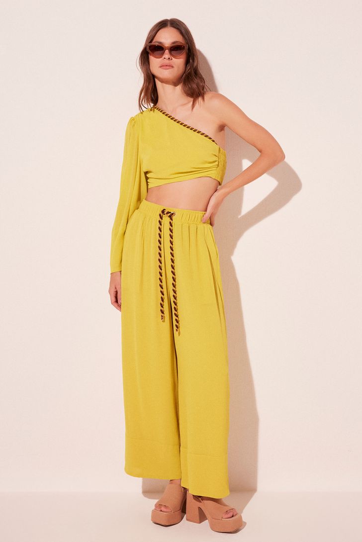 トップス sumomo Top Ombro só Citrus Amarelo - aguadecoco