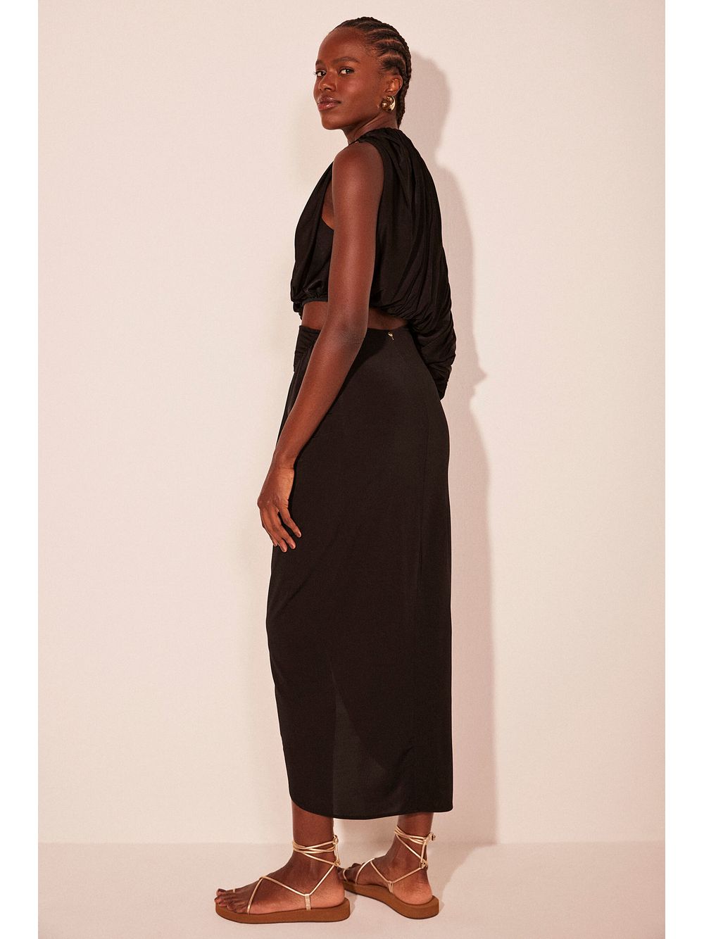 Água de Coco — Blusa Cropped Icapuí Preto