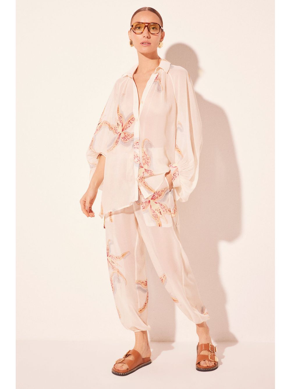 Água de Coco — Camisa Manga Longa Orquídeas