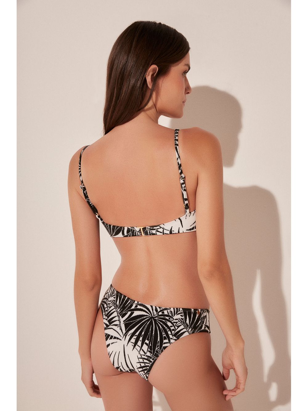 Água de Coco — Top Alça Folhagem Jacquard
