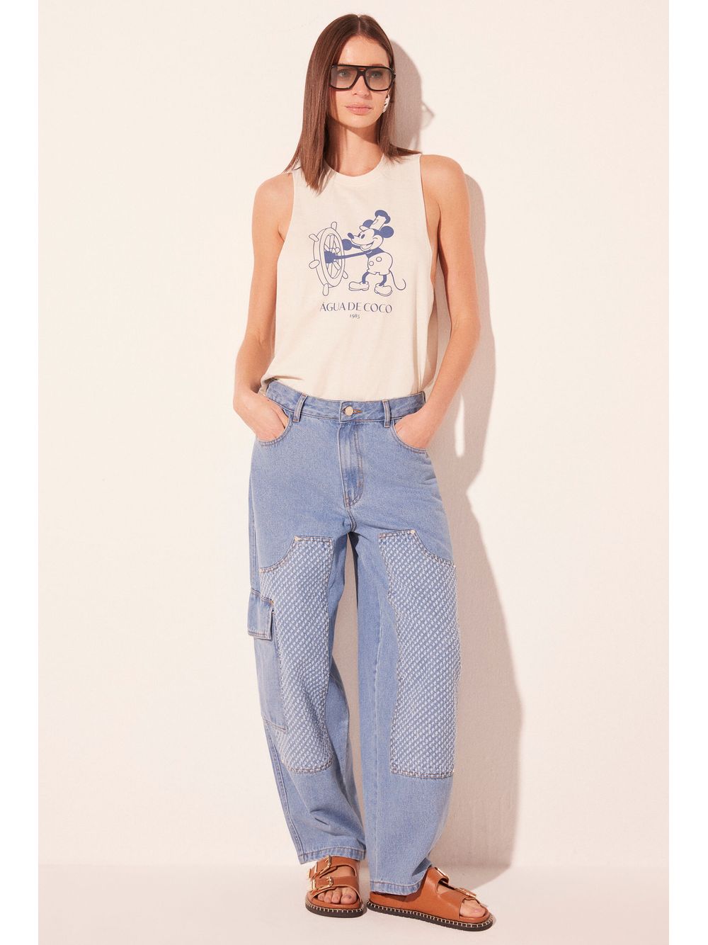 Água de Coco — Camiseta Regata Âncora Off White