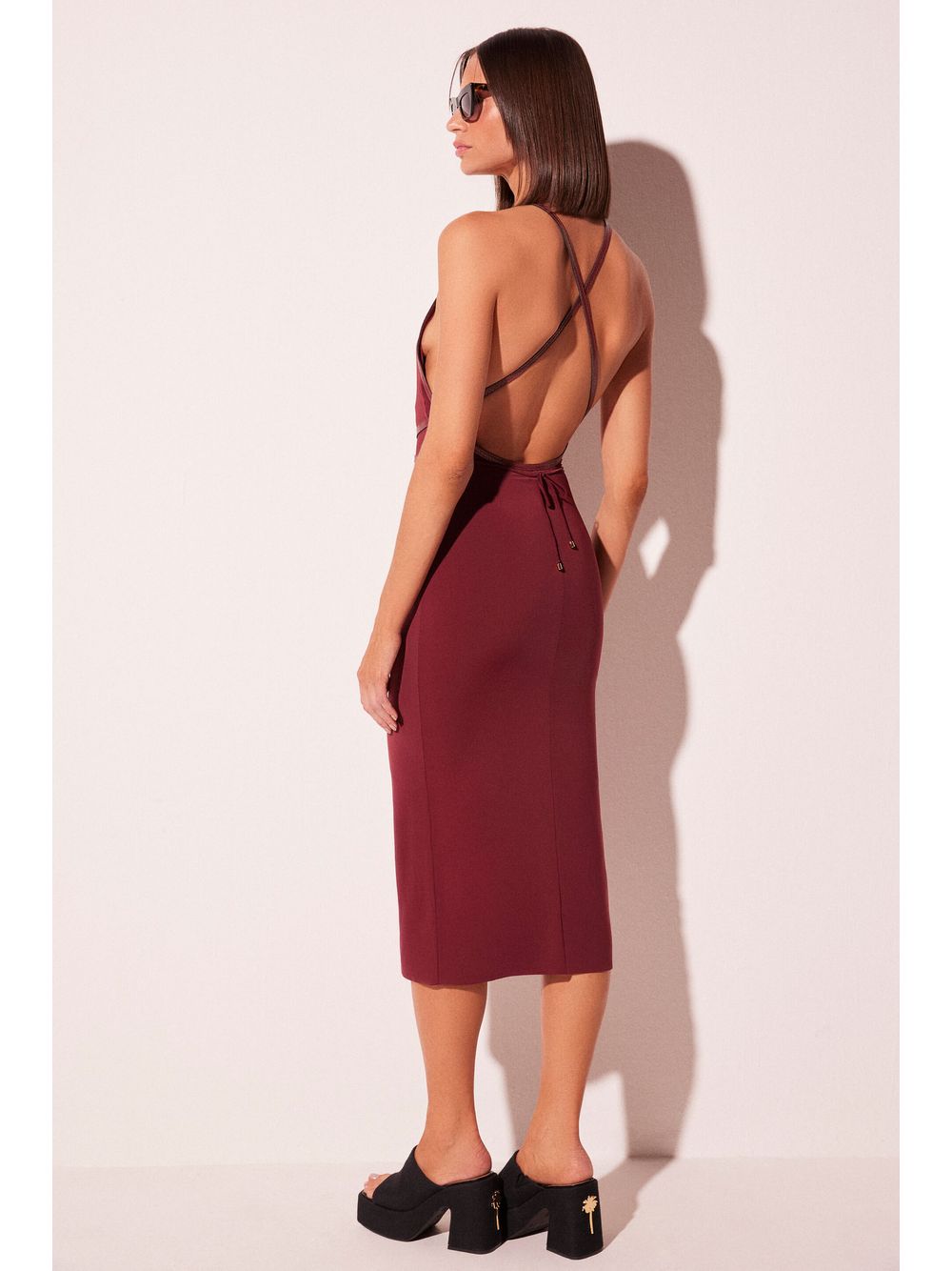 Água de Coco — Vestido Midi Hibísco