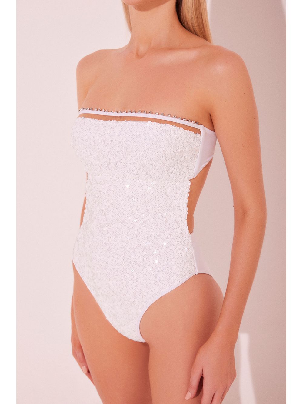 Água de Coco — Maiô Faixa Sol Branco