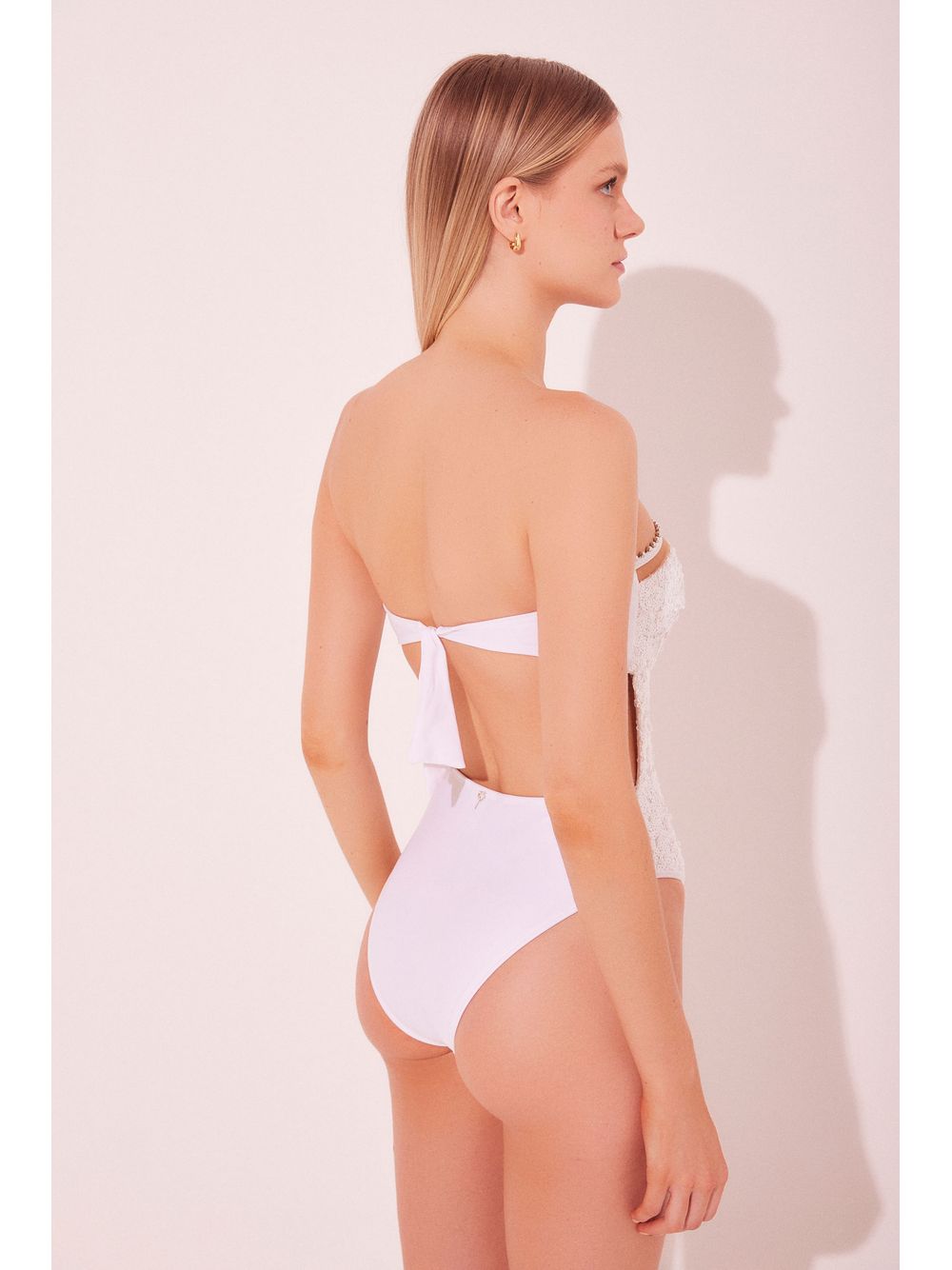 Água de Coco — Maiô Faixa Sol Branco