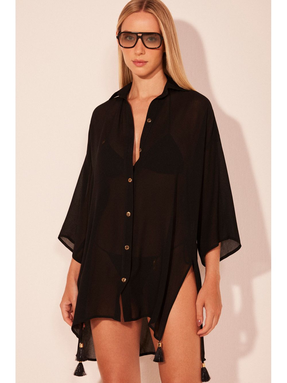 Água de Coco — Camisa Manga Curta Alvorada Preto
