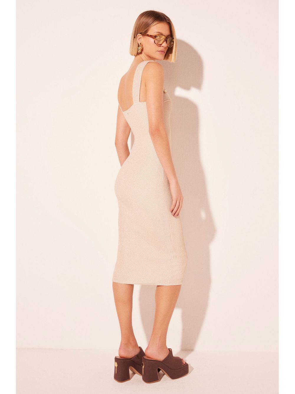 Água de Coco — Vestido Midi Áurea Off White