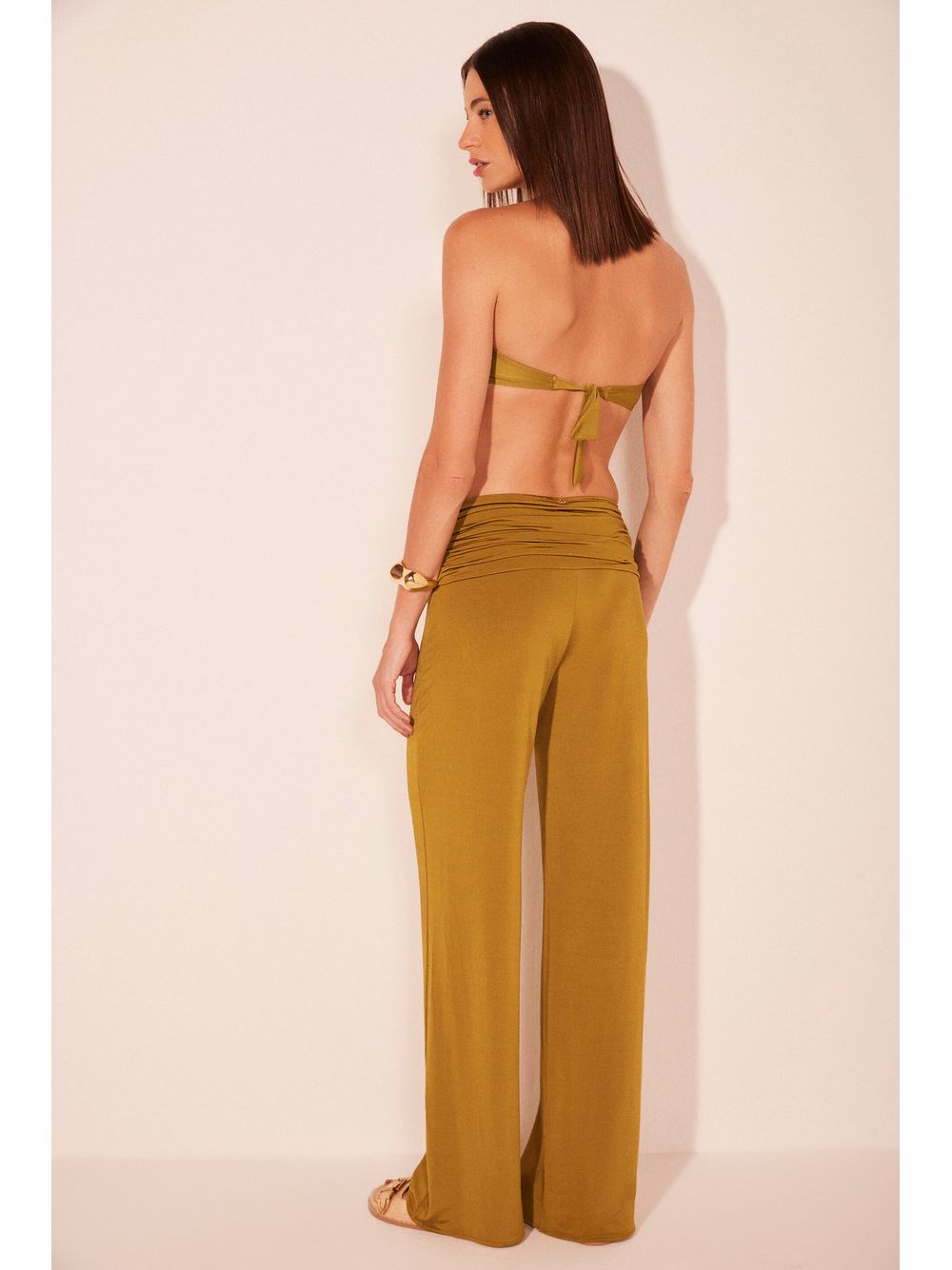 Água de Coco — Calça Pantalona Icapui Verde
