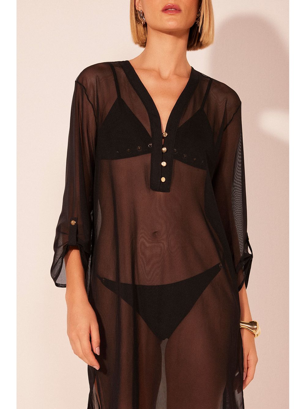 Água de Coco — Vestido Curto Astral Preto
