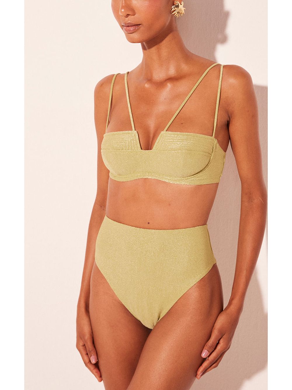 Água de Coco — Biquíni Calcinha Hot Pants Folha Verde