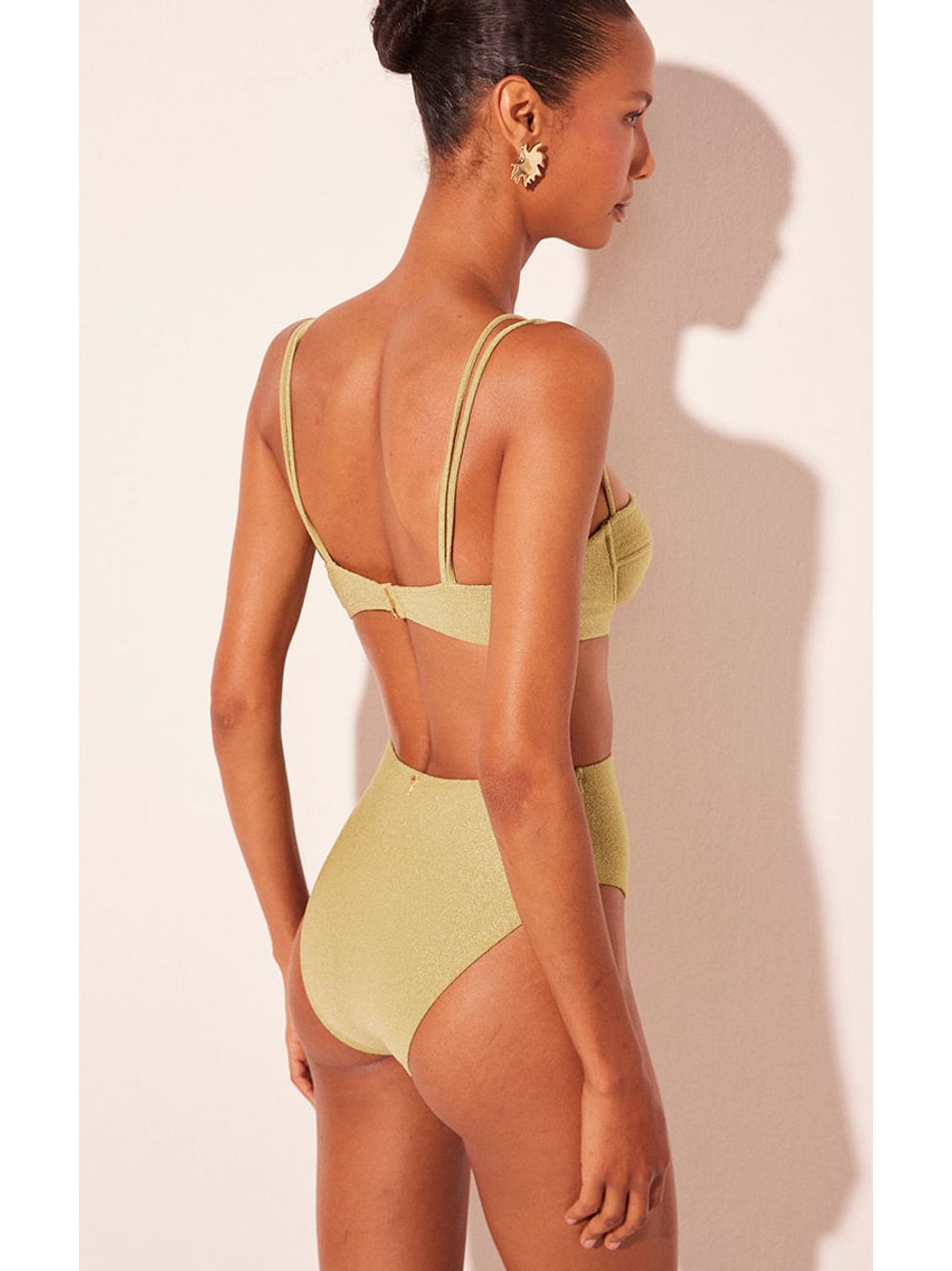 Água de Coco — Biquíni Calcinha Hot Pants Folha Verde
