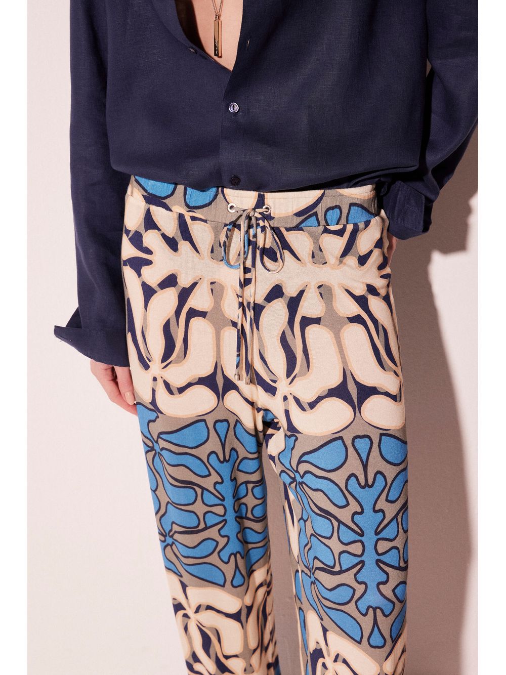 Água de Coco — Calça Pantalona Palmeira Pincelada