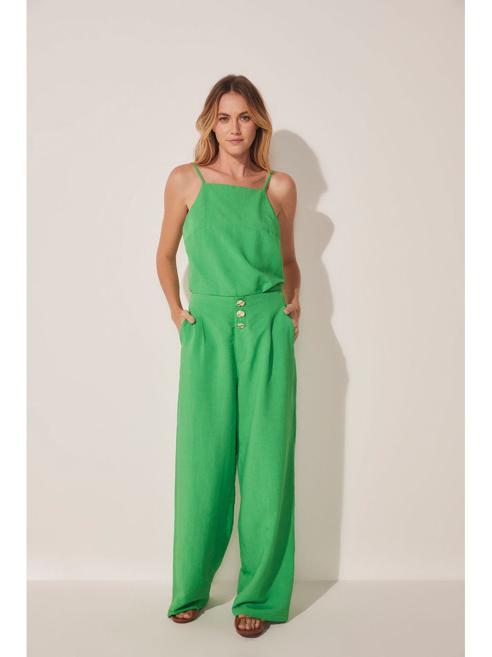Água de Coco — Calça Pantalona Alfaiataria Coqueiro