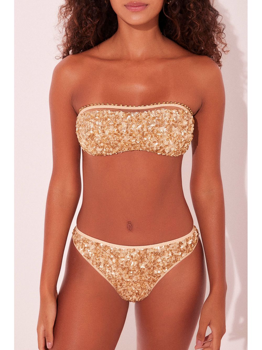 Água de Coco — Biquíni Sutiã Faixa Sol Dourado