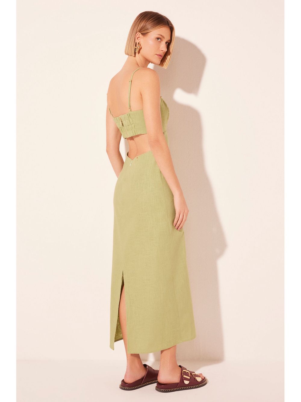 Água de Coco — Vestido Midi Solene Verde
