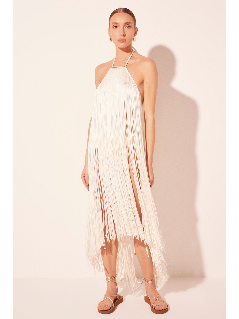 Água de Coco — Vestido Midi Marea Off White