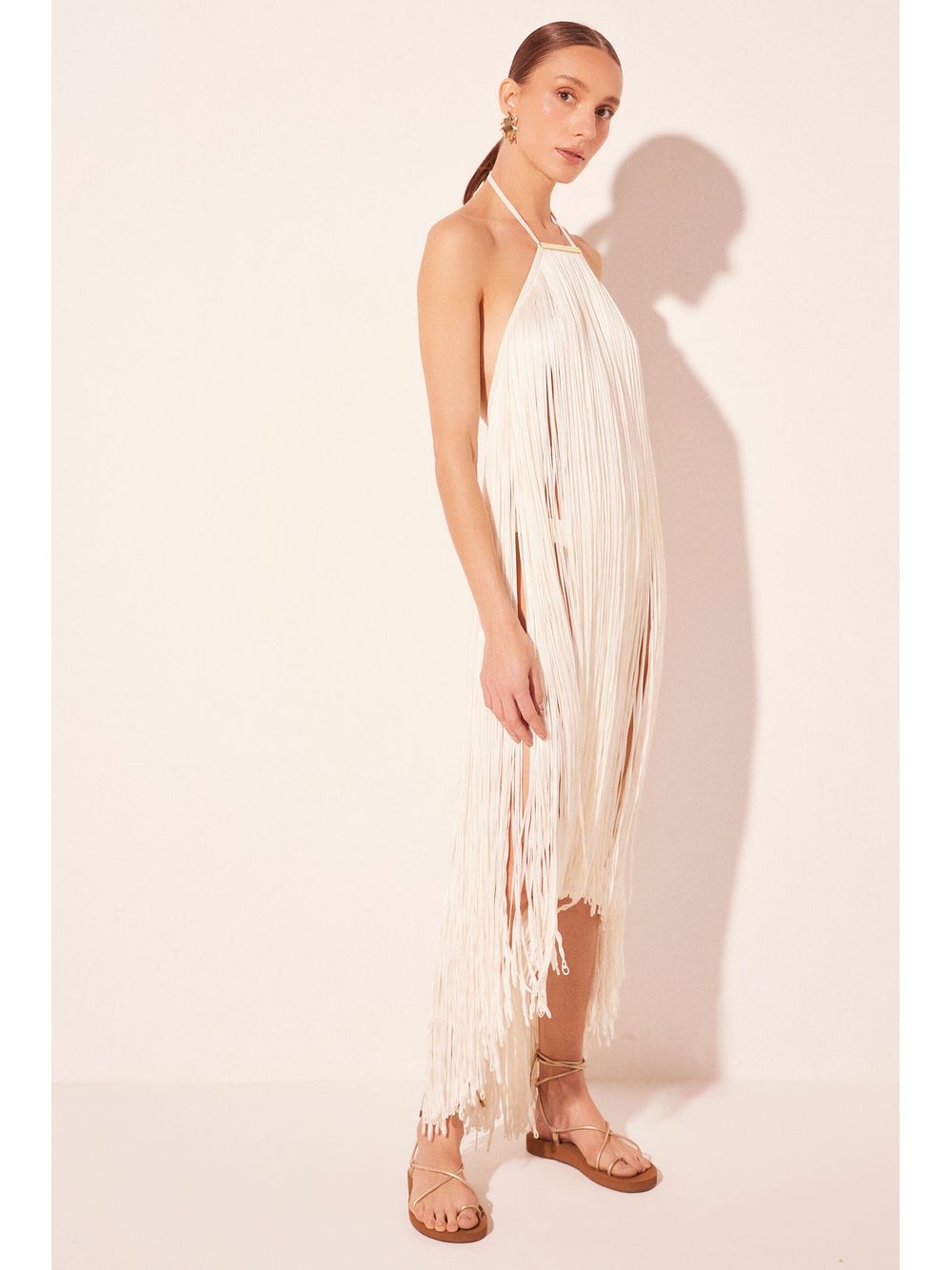 Água de Coco — Vestido Midi Marea Off White