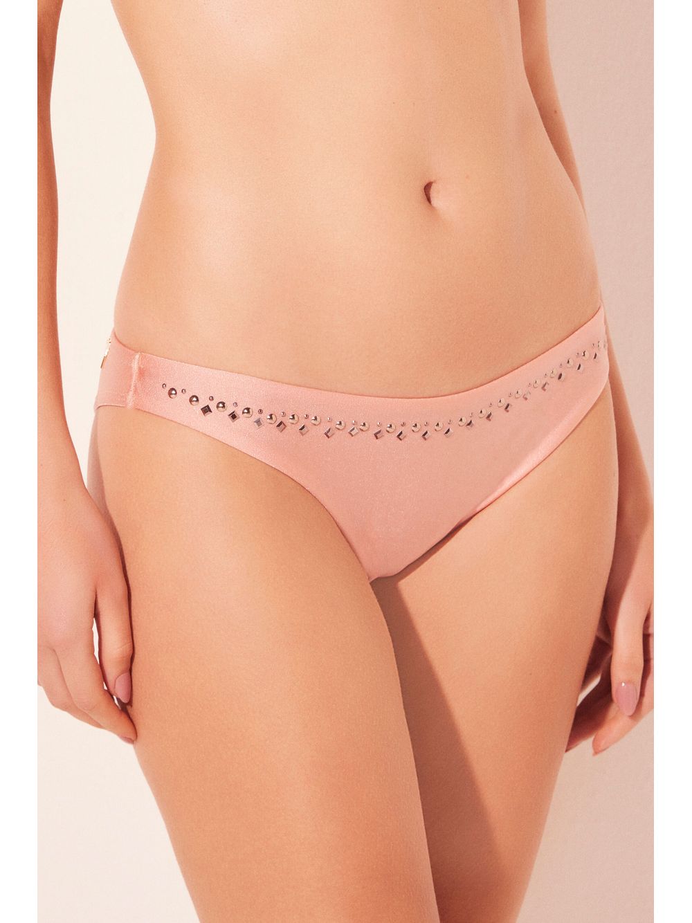 Água de Coco — Biquíni Calcinha Lateral Fina Romã Rosa