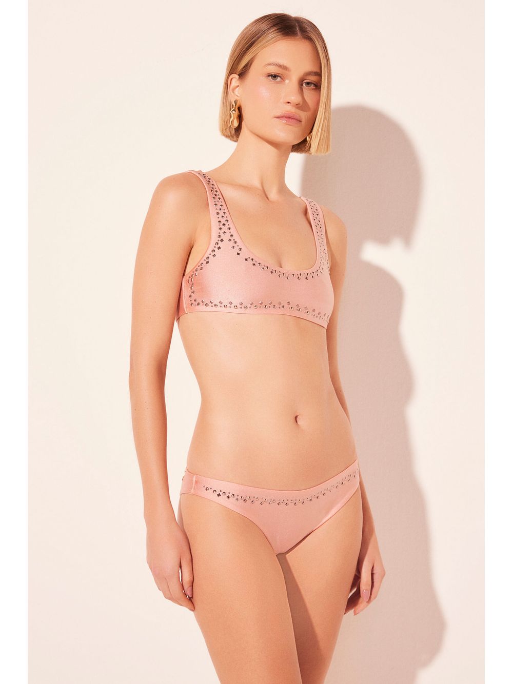 Água de Coco — Biquíni Calcinha Lateral Fina Romã Rosa