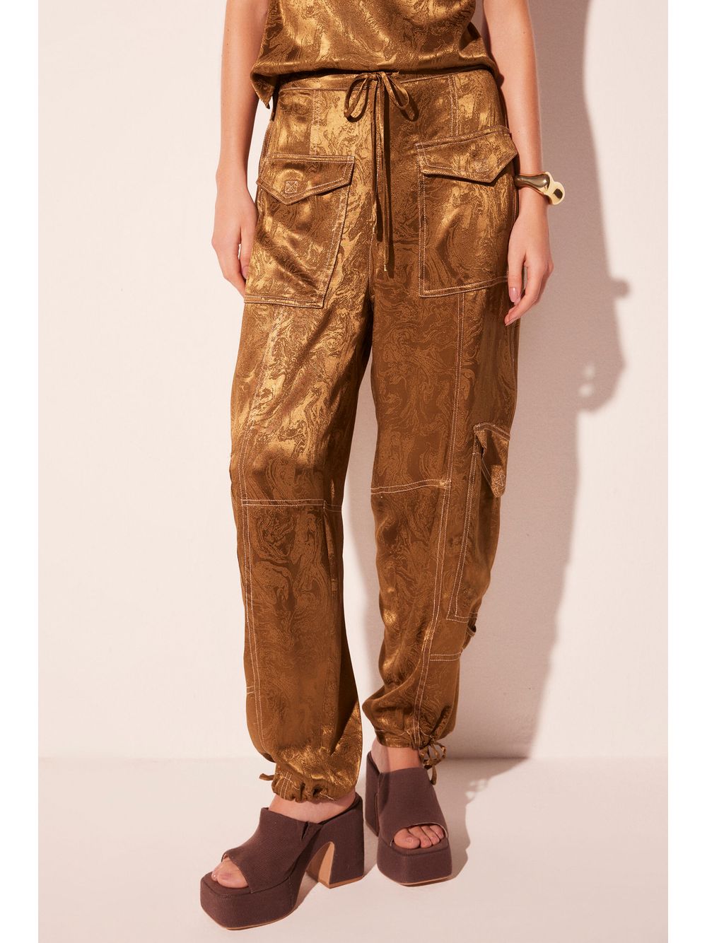 Água de Coco — Calça Cargo Prisma Verde