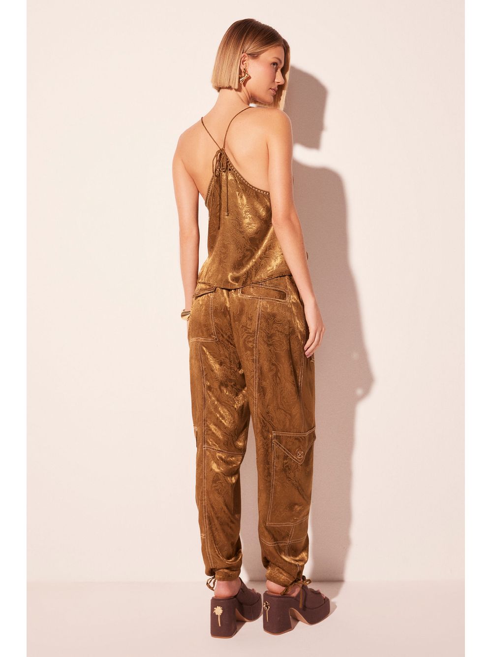 Água de Coco — Calça Cargo Prisma Verde