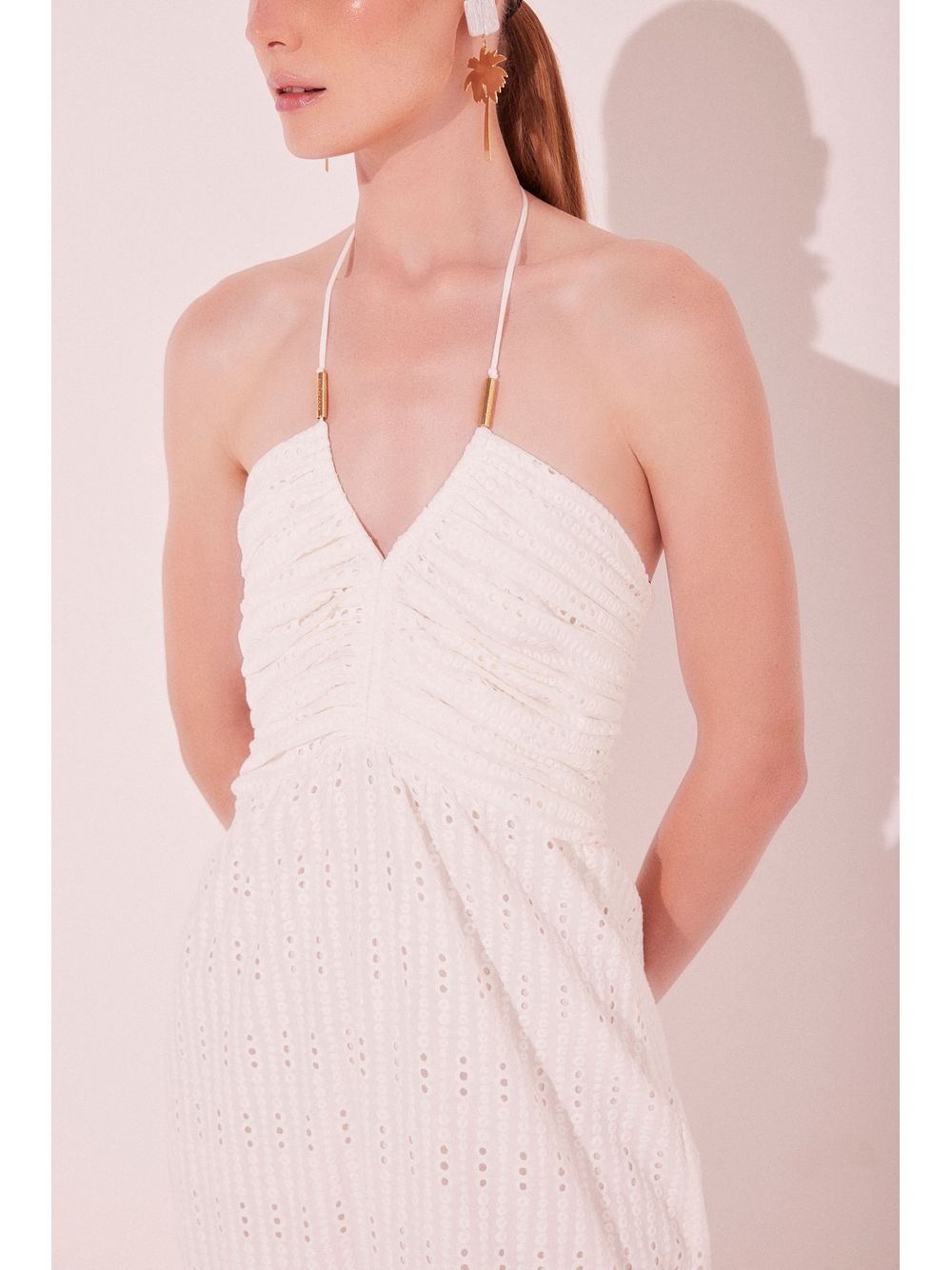 Água de Coco — Vestido Midi Amar Off White