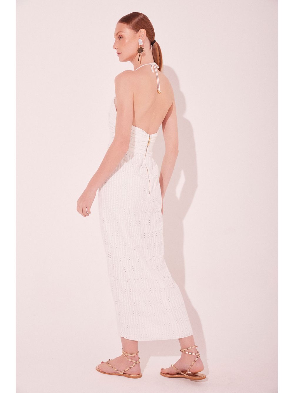 Água de Coco — Vestido Midi Amar Off White