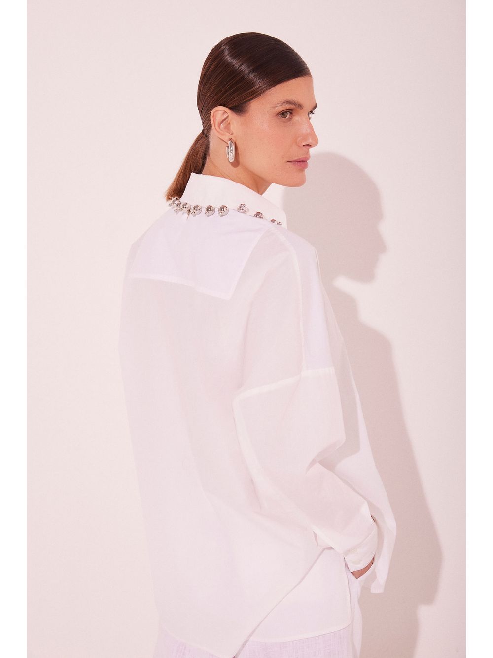Água de Coco — Camisa Manga Longa Sol Branco