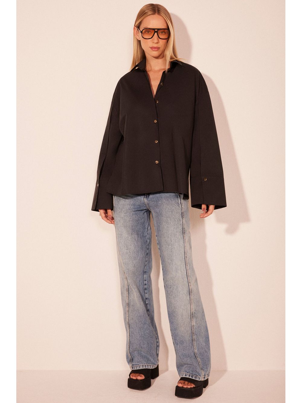 Água de Coco — Camisa Manga Longa Essência Preto