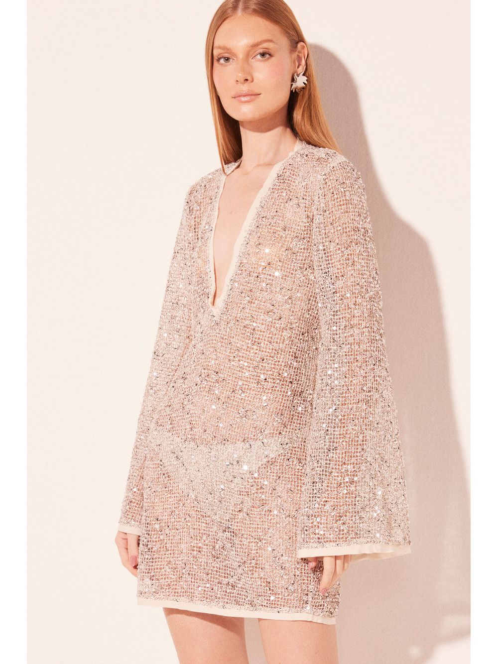 Água de Coco — Vestido Curto Miramar Off White