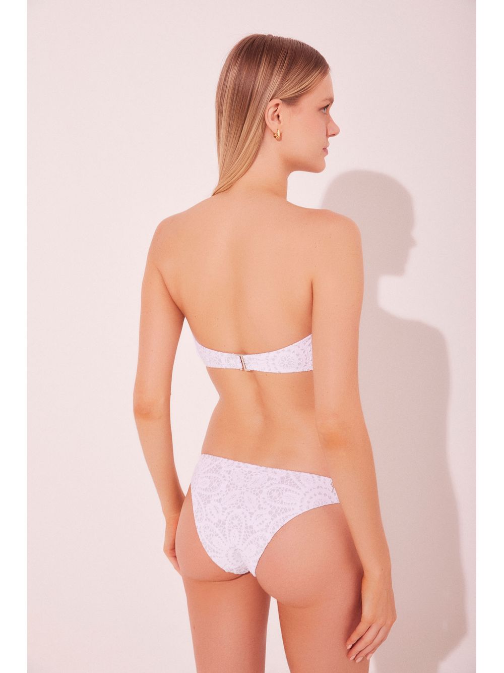 Água de Coco — Biquíni Sutiã Faixa Floral Lurex