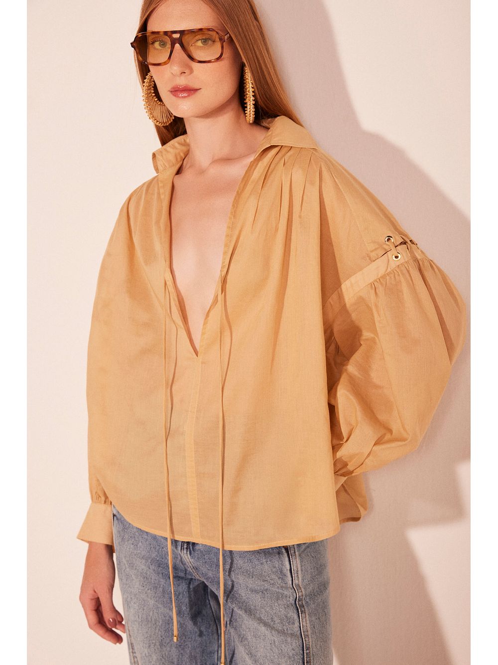 Água de Coco — Camisa Manga Longa Ares Bege