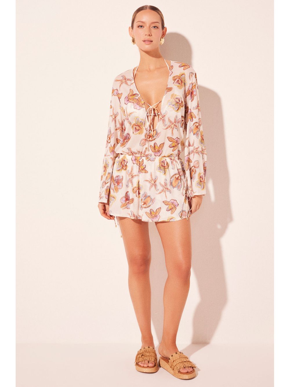 Água de Coco — Vestido Curto Orquídeas