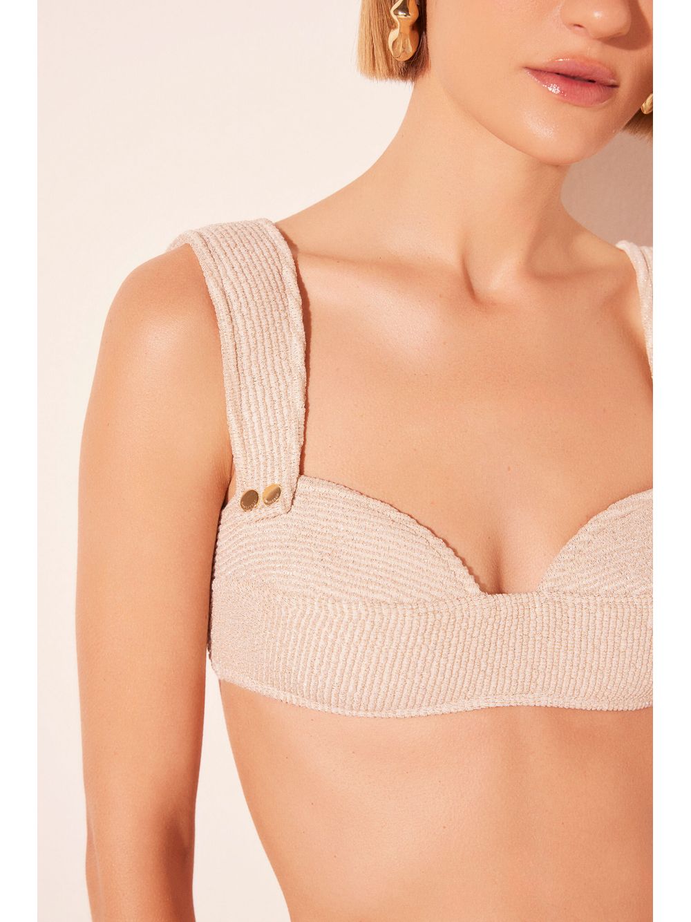 Água de Coco — Biquíni Sutiã Top Áurea Off White