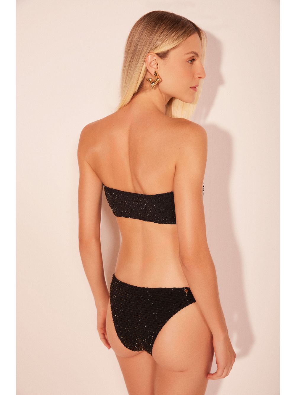 Água de Coco — Biquíni Sutiã Faixa Escamas Lurex Preto