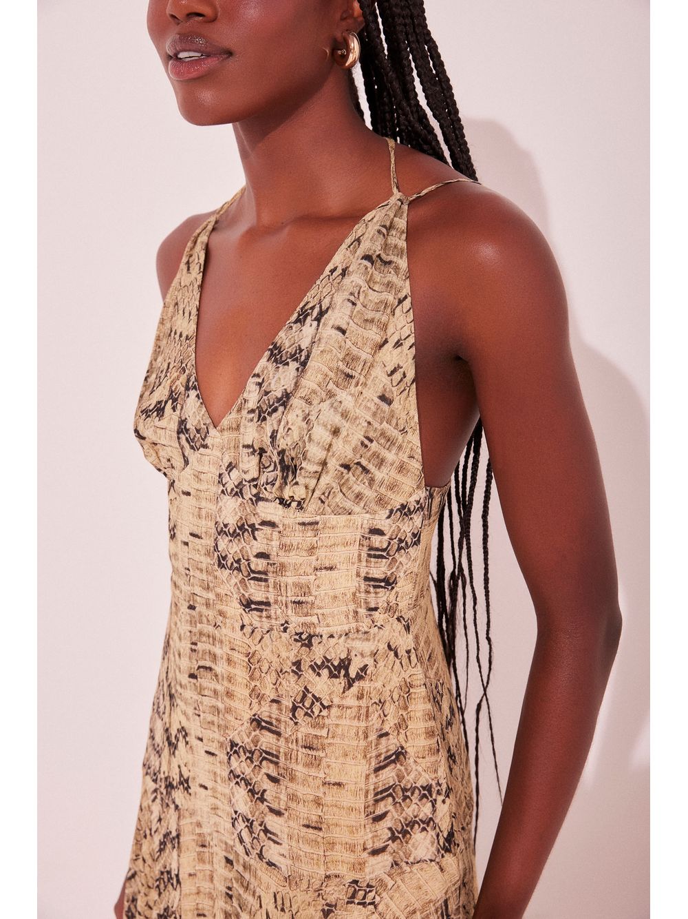 Água de Coco — Vestido Midi Cobra