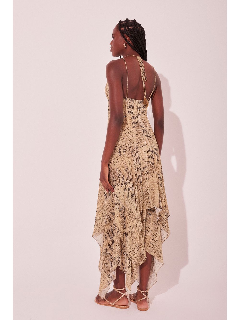 Água de Coco — Vestido Midi Cobra