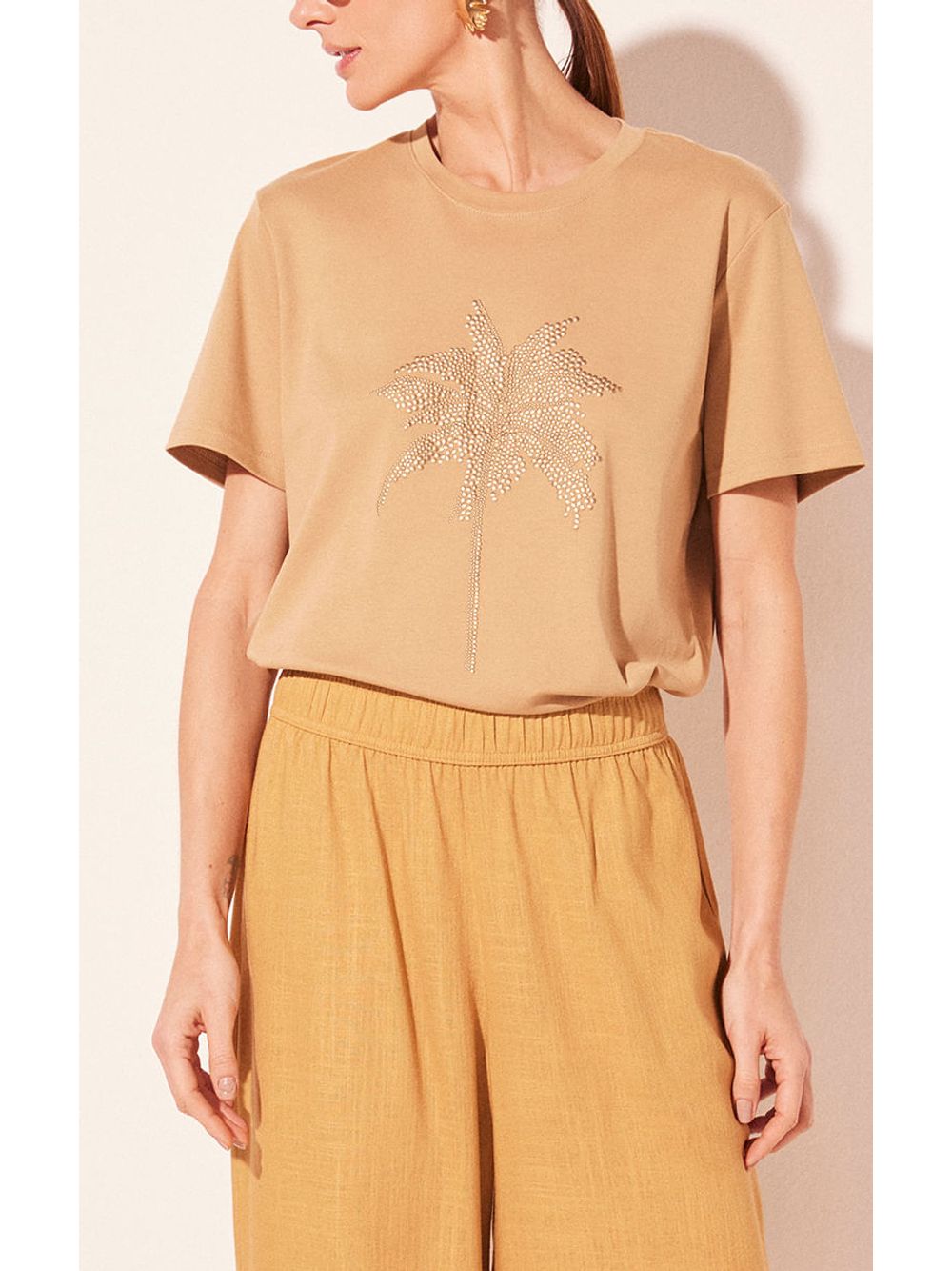 Água de Coco — Camiseta Manga Curta Cocais Bege