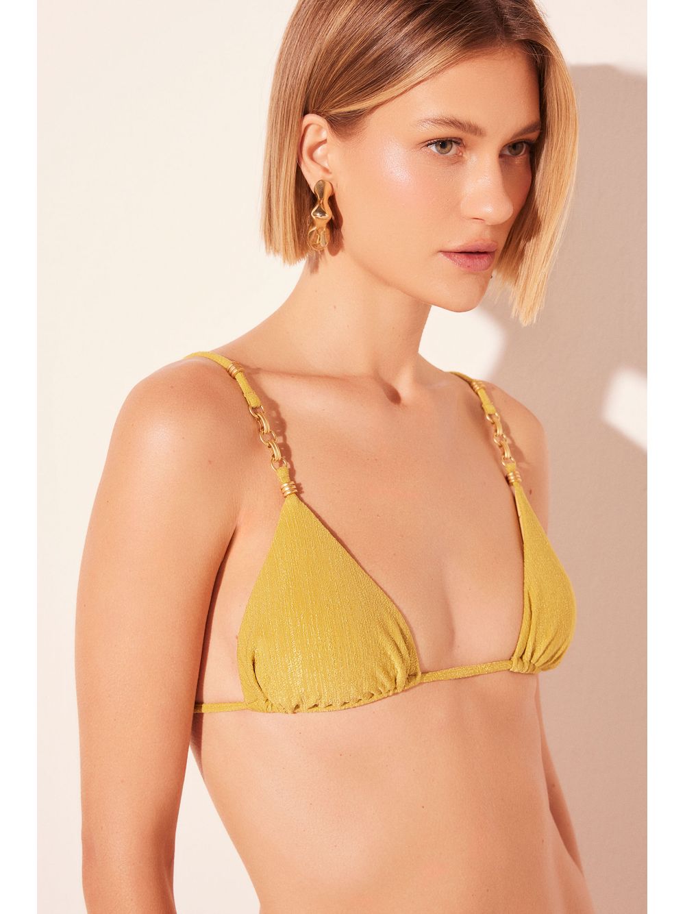 Água de Coco — Biquíni Sutiã Cortininha Oriente Amarelo