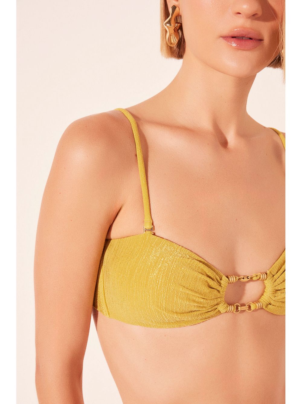 Água de Coco — Biquíni Sutiã Faixa Oriente Amarelo