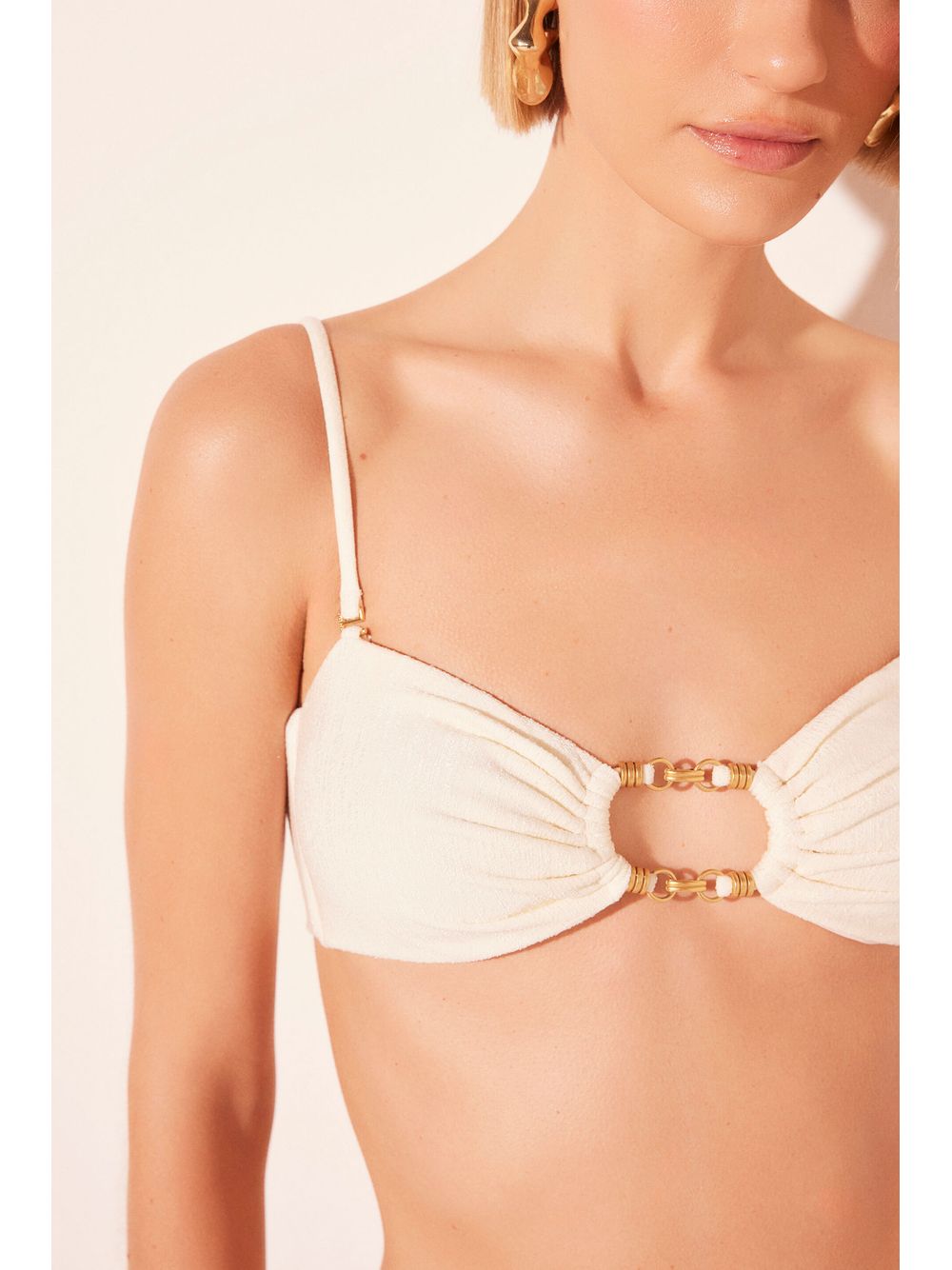 Água de Coco — Biquíni Sutiã Faixa Oriente Off White