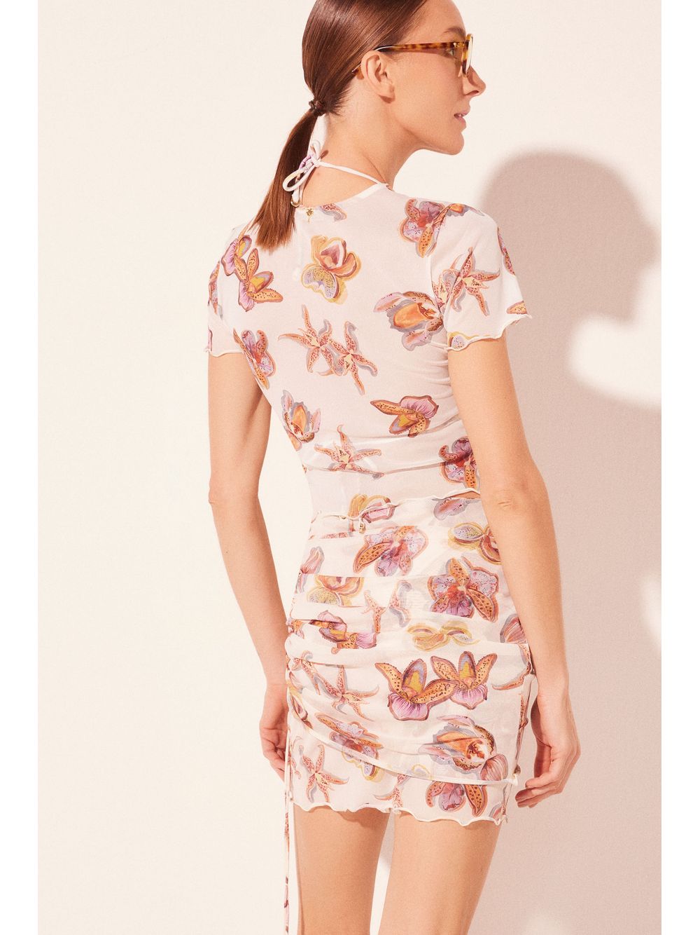 Água de Coco — Blusa Manga Curta Orquídeas