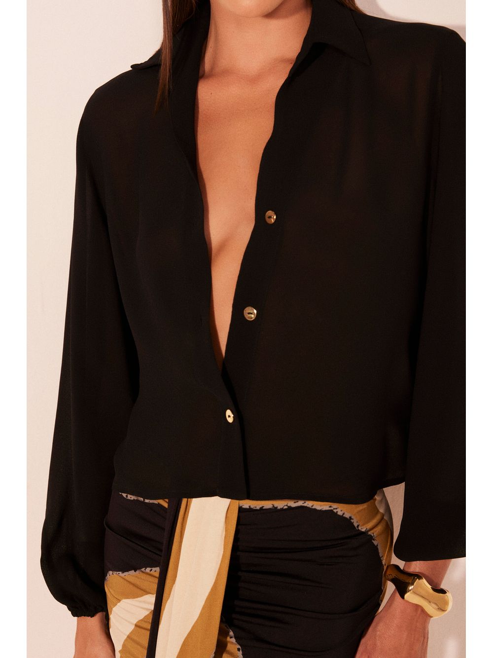 Água de Coco — Camisa Manga Longa Alvorada Preto