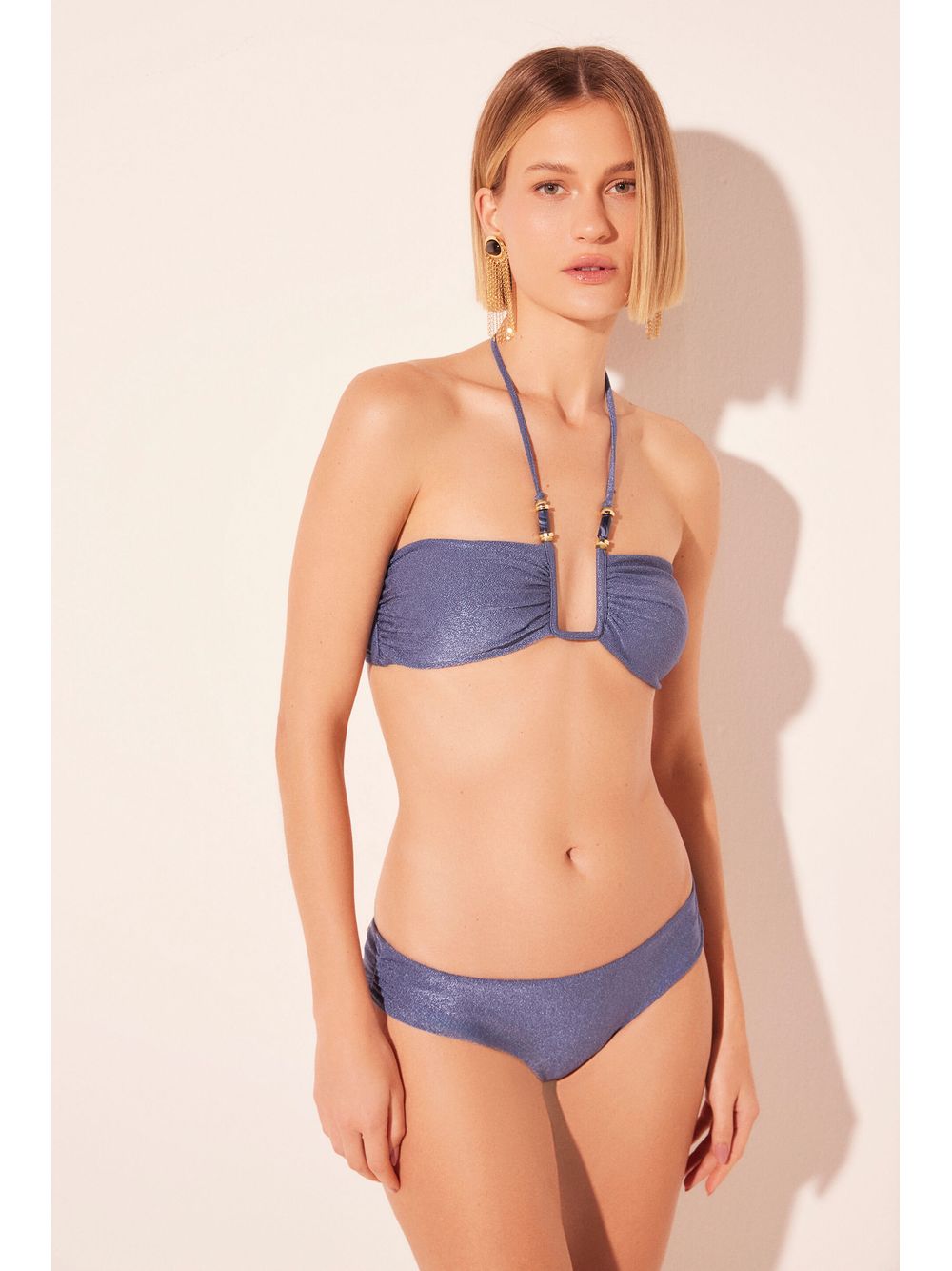 Água de Coco — Biquíni Sutiã Faixa Pepita Azul