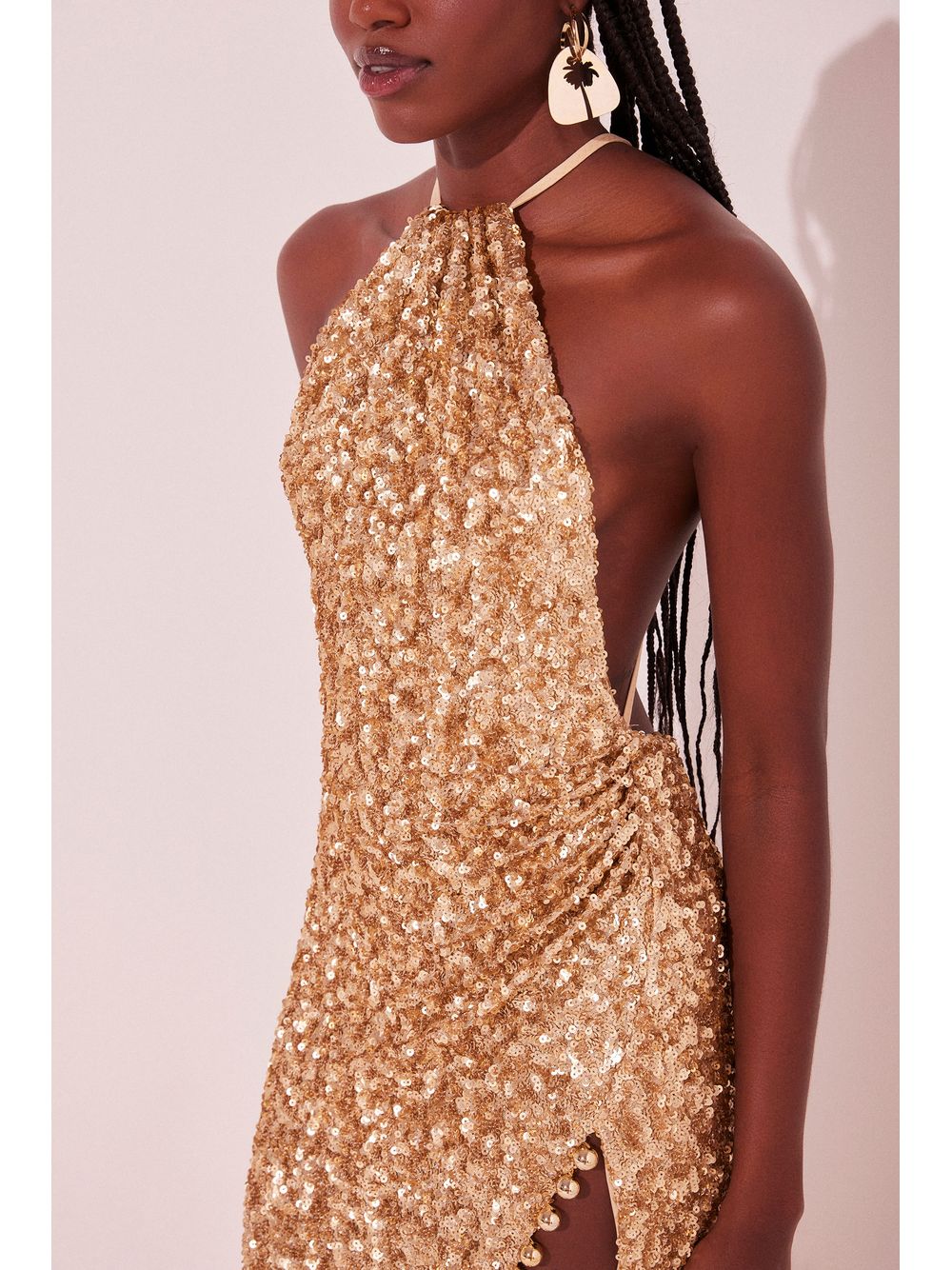 Água de Coco — Vestido Longo Sol Dourado